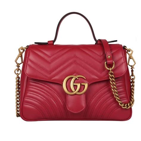 gucci red leather bag